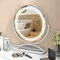 Costway 16" Round Makeup Vanity Mirror with Lights 3 Color Dimmable Touch Control Black/Gold/White